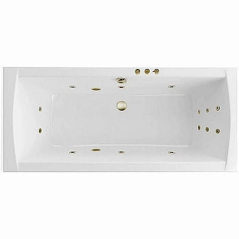 Ванна акриловая EXCELLENT Aquaria Lux SMART WAEX.AQU18.SMART.BR 180x80 белая с гидромассажем