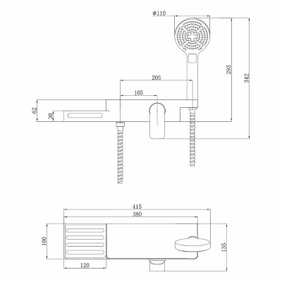 Смеситель для душа Lemark Unibox LM6903CW
