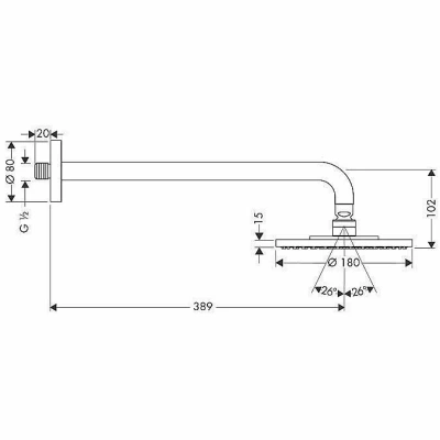 Верхний душ Hansgrohe Raindance 27468000