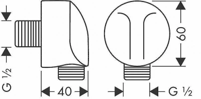 Шланговое подсоединение Hansgrohe FixFit 27454340