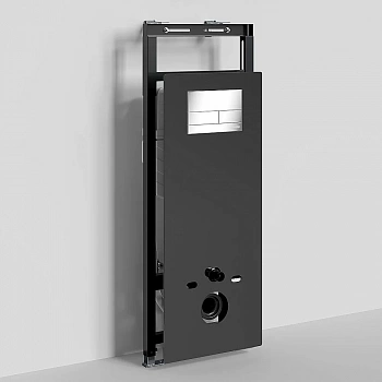 Инсталляция для унитаза WasserKraft Salm 27TLT.010.ME.BL.CH04 с кнопкой хром