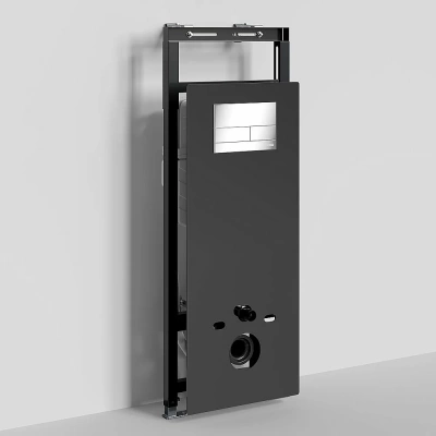 Инсталляция для унитаза WasserKraft Salm 27TLT.010.ME.BL.CH04 с кнопкой хром