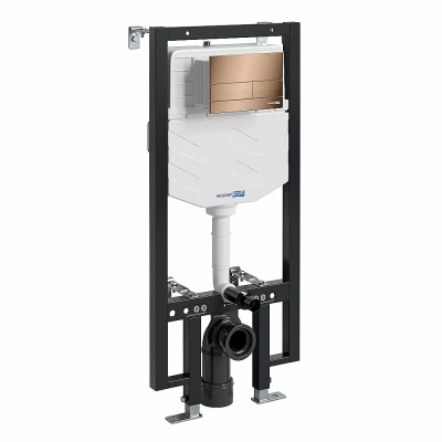 Система инсталляции для унитаза WasserKraft Vils 56TLT.010.ME.RG04 с кнопкой розовое золото