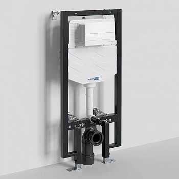 Инсталляция для унитаза WasserKraft Vils 56TLT.010.ME.WH04 с белой кнопкой
