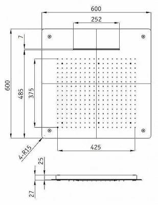 Верхний душ RGW Shower Panels SP-74 60х60