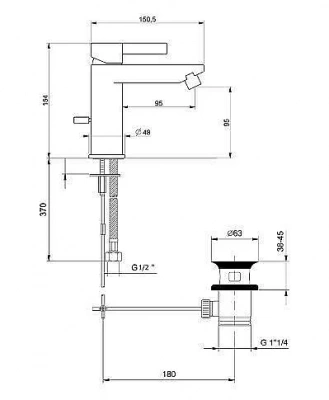 Смеситель для биде Webert DoReMi DR840102345