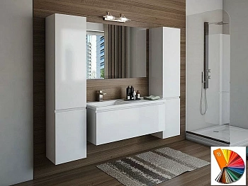 Тумба с раковиной Эстет Dallas Luxe 115 подвесная 1 длинный ящик/любой цвет тумбы и раковины под заказ