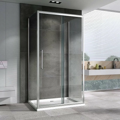 Душевой уголок ABBER Schwarzer Diamant AG30110H-S85-S85 110x85 стекло прозрачное/профиль хром