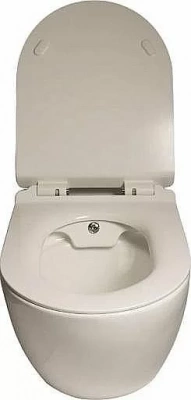 Унитаз подвесной SantiLine SL-5002SM-BD безободковый, с крышкой микролифт
