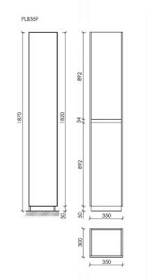 Пенал Sancos Libra Floor PLB35FECH дуб чарльстон