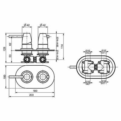 Смеситель для душа Webert Opera Moderna OE860101560
