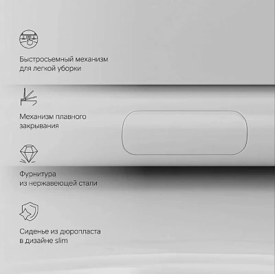 Унитаз подвесной AM.PM Like C801900SC белый, безободковый