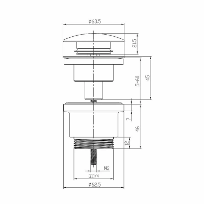Донный клапан Lemark Click-Clack LM8500G