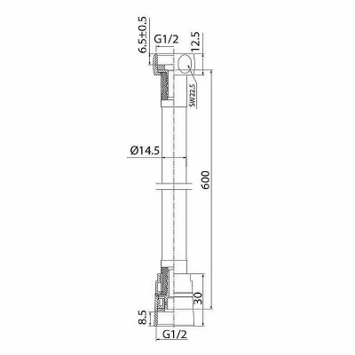 Душевой шланг Iddis Optima Home A50711 0.6 хром