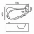 Ванна акриловая Gemy Glass Panel G9046-II B 171х100 белая с гидромассажем