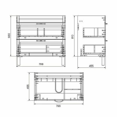 Тумба с раковиной Iddis Oxford OXF80W0i95K 80