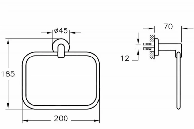 Полотенцедержатель Vitra MINIMAX A44783