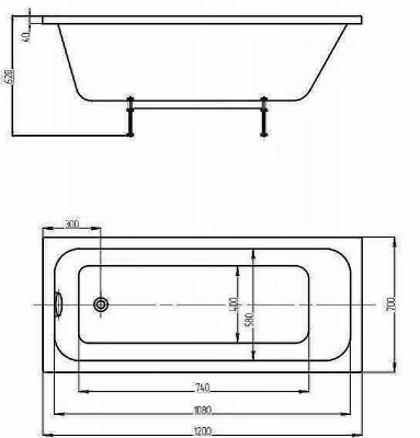 Ванна Aquatek Мия 120х70 MIY120-0000001 белая