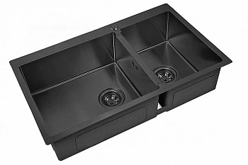 Мойка кухонная Zorg Inox PVD 78-2-51-L Черная