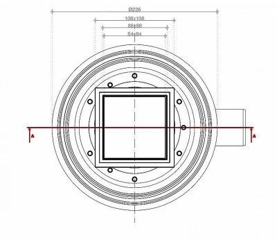 Душевой трап Pestan Confluo Standard 10х10 Plate 1