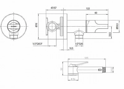 Гигиенический душ Bossini Paloma Brass E34007B.073 черный