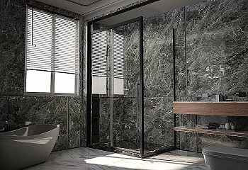 Душевой уголок Veconi Premium Trento PTC30-SP-15080-B-01-C4 прозрачный/профиль черный матовый