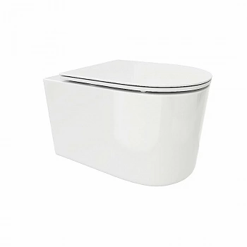 Унитаз подвесной CeruttiSpa TANARO Aria CT8910 безободковый, с крышкой микролифт