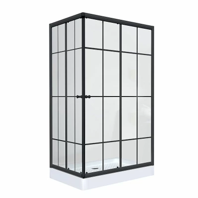 Душевой уголок Niagara Nova NG-0118-14 100х80 стекло прозрачное/профиль черный