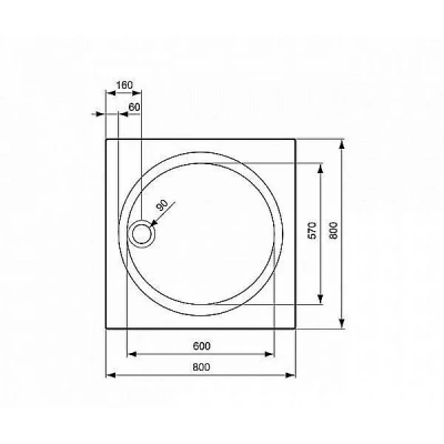 Душевой поддон Ideal Standard Connect K197801 80x80