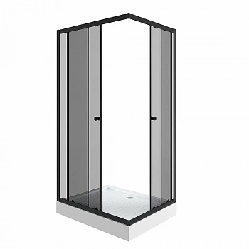 Душевой уголок Niagara Eco NG-118-14QT 110х80 1181432QT профиль черный/стекло тонированное