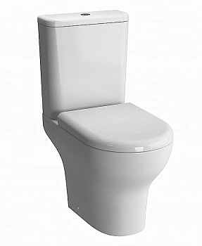 Унитаз напольный Vitra Zentrum Rim-Ex 9824B003-7207 безободковый, с бачком, с крышкой