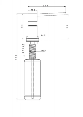 Дозатор для жидкого мыла Paulmark Kraft D003-418 Черный, хром
