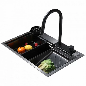 Мойка кухонная Abber WASSER KREIS AF2194B черная матовая