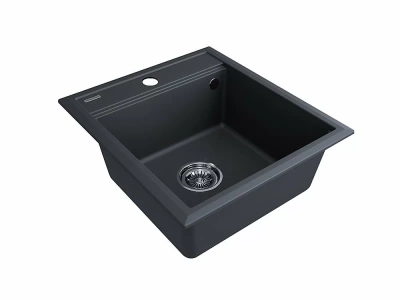 Кухонная мойка Paulmark STEPIA 45 + коландер ADVANCE PM114651-AN+A375-BS антрацит