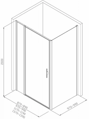Душевой уголок Allen Brau Priority 100x100 Хром