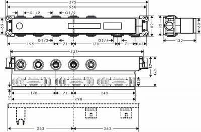 Скрытая часть Hansgrohe RainSelect 15311180