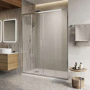 Душевая дверь BelBagno LUCE-BF-2 140 стекло прозрачное/профиль хром
