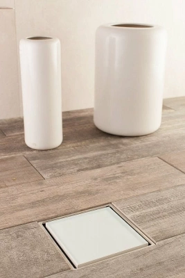 Душевой трап PESTAN Confluo Standard Dry 3 White Glass с рамкой