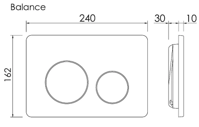 Кнопка для инсталляции Ceramica Nova Balance CN12-001W белый глянцевый