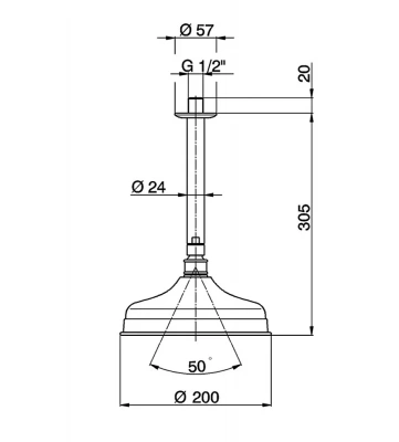 Верхний душ Cisal Shower DS01326021