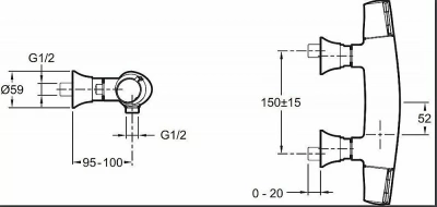 Смеситель для душа Jacob Delafon SYMBOL E71683-CP