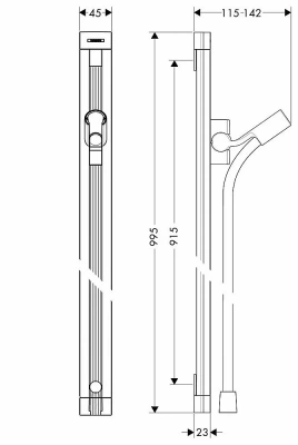 Душевая штанга Hansgrohe Unica Raindance 27636000
