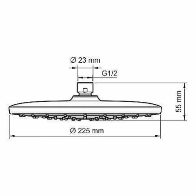 Верхний душ WasserKRAFT A077