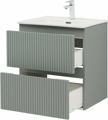 Тумба с раковиной Aquanet Джейн (Flat) 335432/254363 60 мисти грин