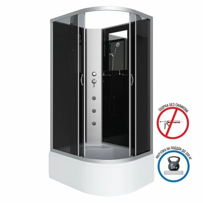 Душевая кабина Niagara Classic NG-2510-14BKG 120х80 с гидромассажем