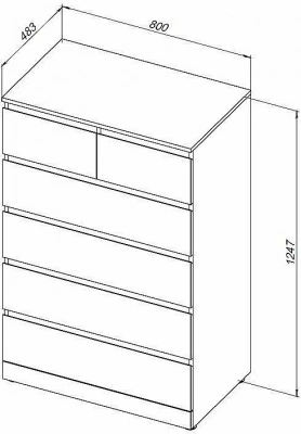 Комод Aquanet Сканди 302545 80 Дуб эдгрейн