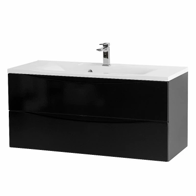 Тумба с раковиной Belbagno MARINO 120 подвесная Nero Lucido