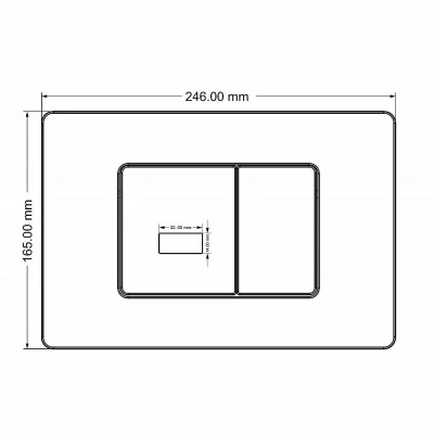 Кнопка для инсталляции ABBER AC0122SMB черная матовая
