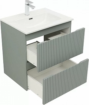 Тумба с раковиной Aquanet Джейн (Flat) 335432/254363 60 мисти грин