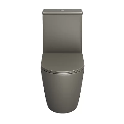 Унитаз Grossman Color GR-4480GSMS безободковый, с крышкой микролифт, с бачком, хаки матовый